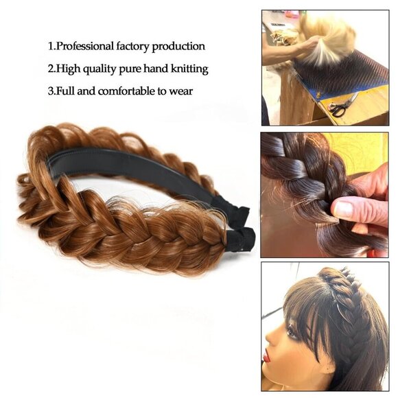 Wide Braided Headband Elastic Non-slip Fashion Hair Accessory for Women Girl main image 5